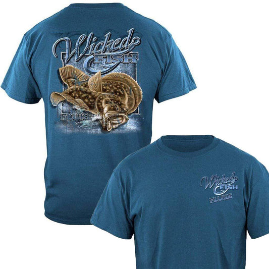 Wicked Fish Fighting Fluke T-Shirt - Military Republic