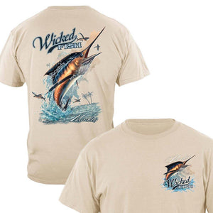 Wicked Fish Marlin T-Shirt - Military Republic