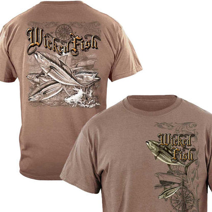 Wicked Fish Tuna Savana Brown T-Shirt - Military Republic