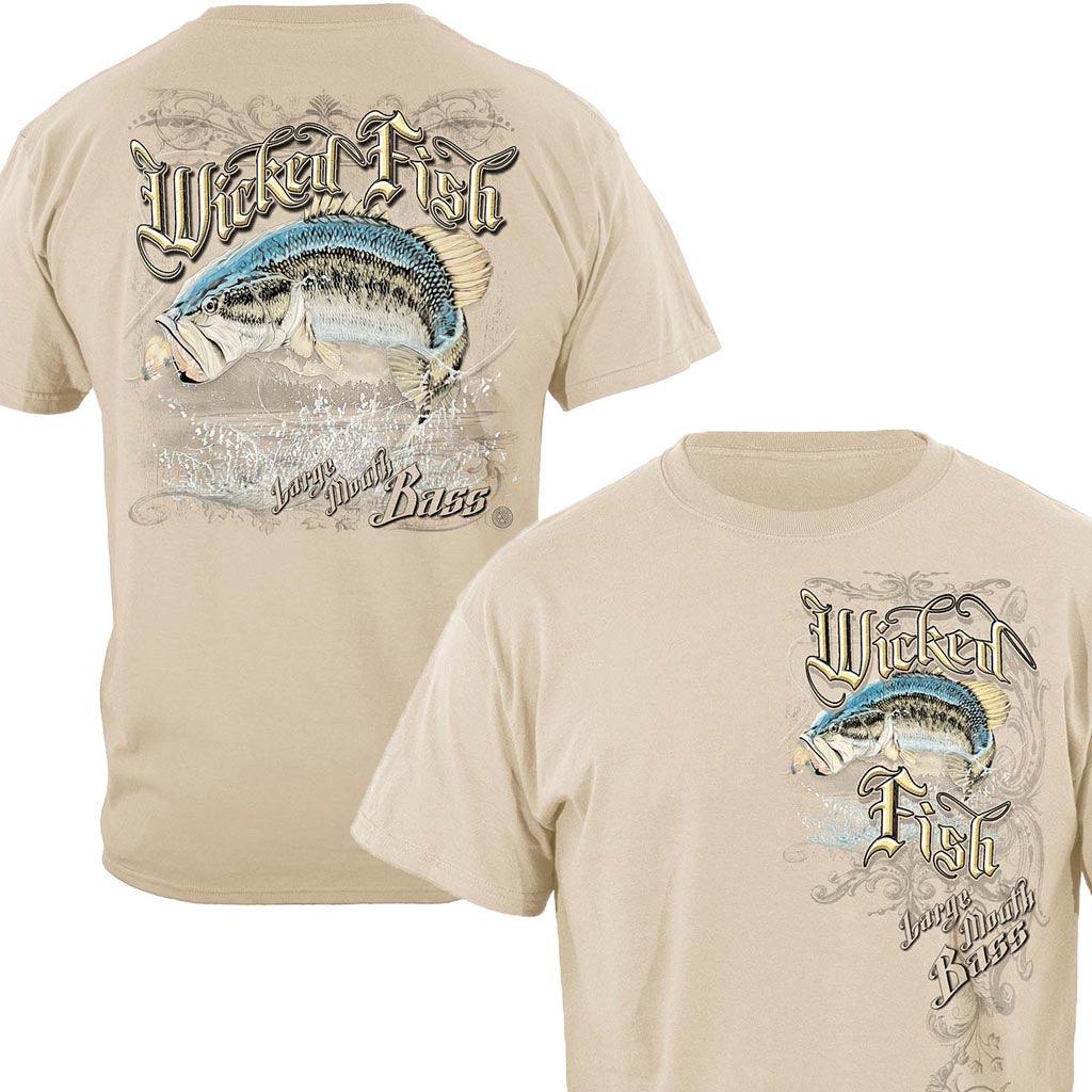 Wicked Fish Vintage Bass T-Shirt - Military Republic