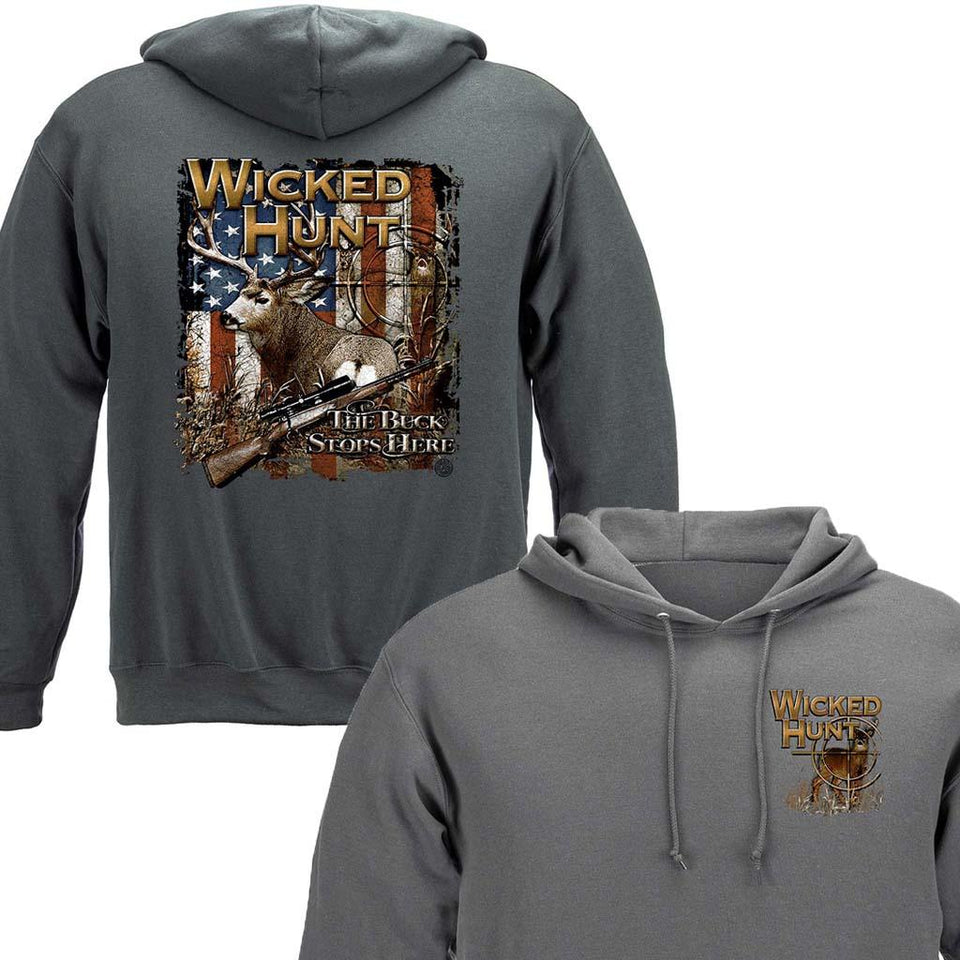 Wicked Hunt Deer Hunting T-shirt - Military Republic