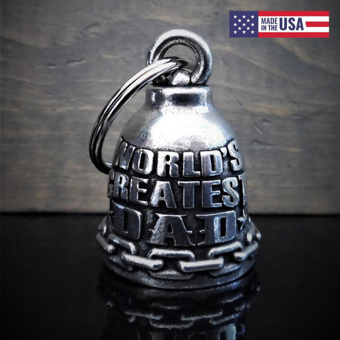 Worlds Greatest Dad Motorcycle Guardian Bell - Military Republic