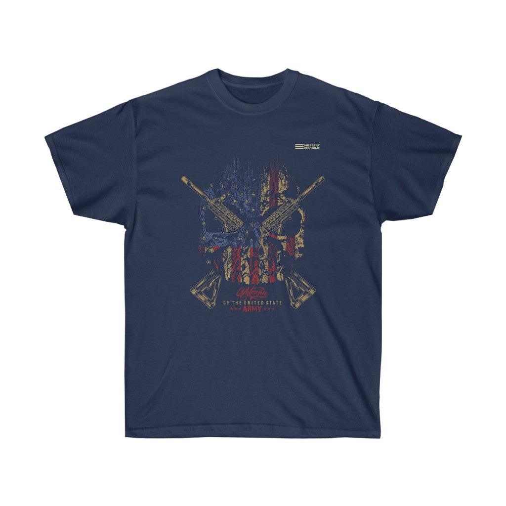 Veteran of the United States Army Shull and Flag T-shirt - Military Republic