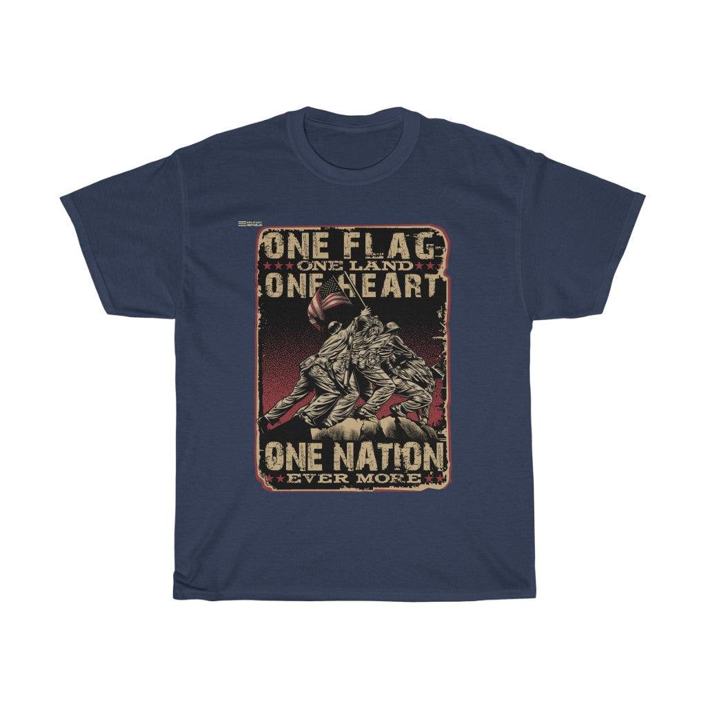 One Flag One Land One Heart One Nation T-Shirt - Military Republic