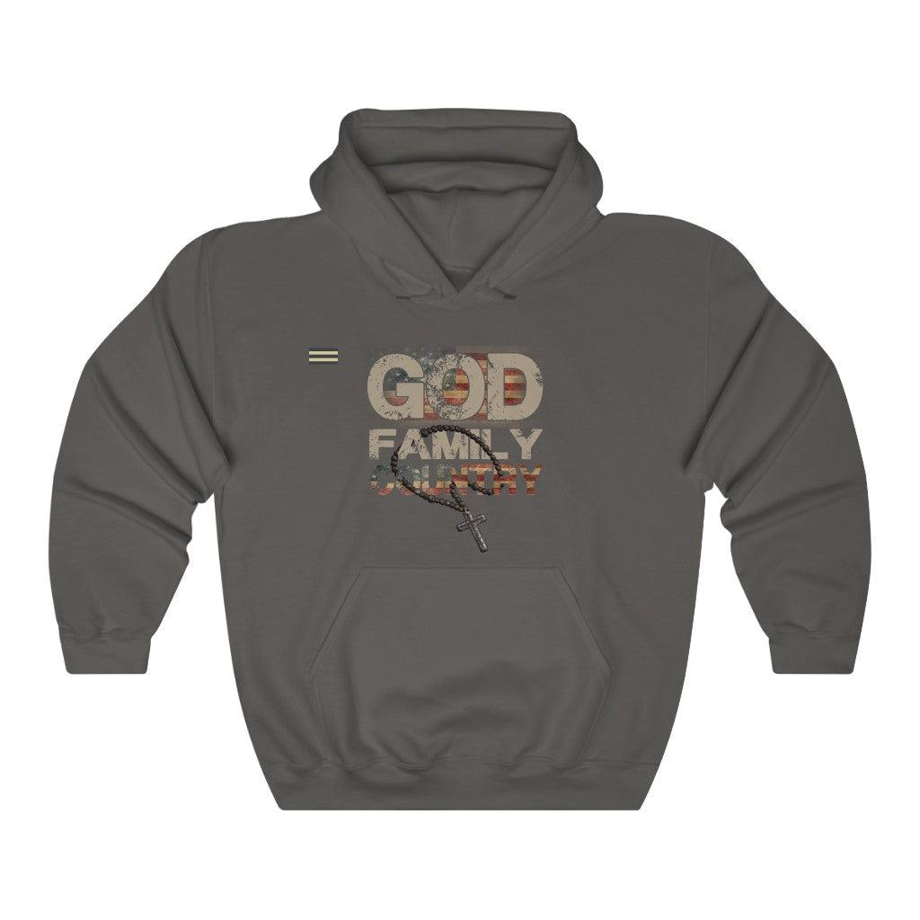 God Family & Country US Flag Unisex Hoodie - Military Republic