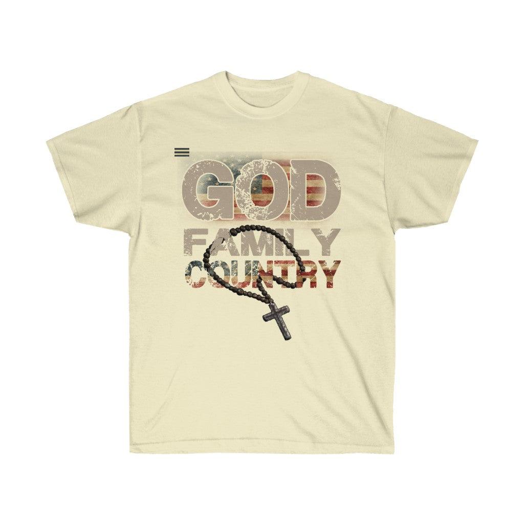 God Family & Country US Flag T-shirt - Military Republic