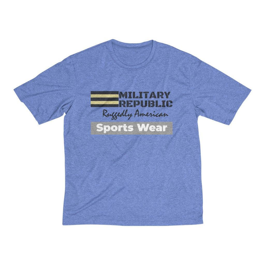 Military Republic Men's Heather Dri-Fit Sports T-shirt - Military Republic