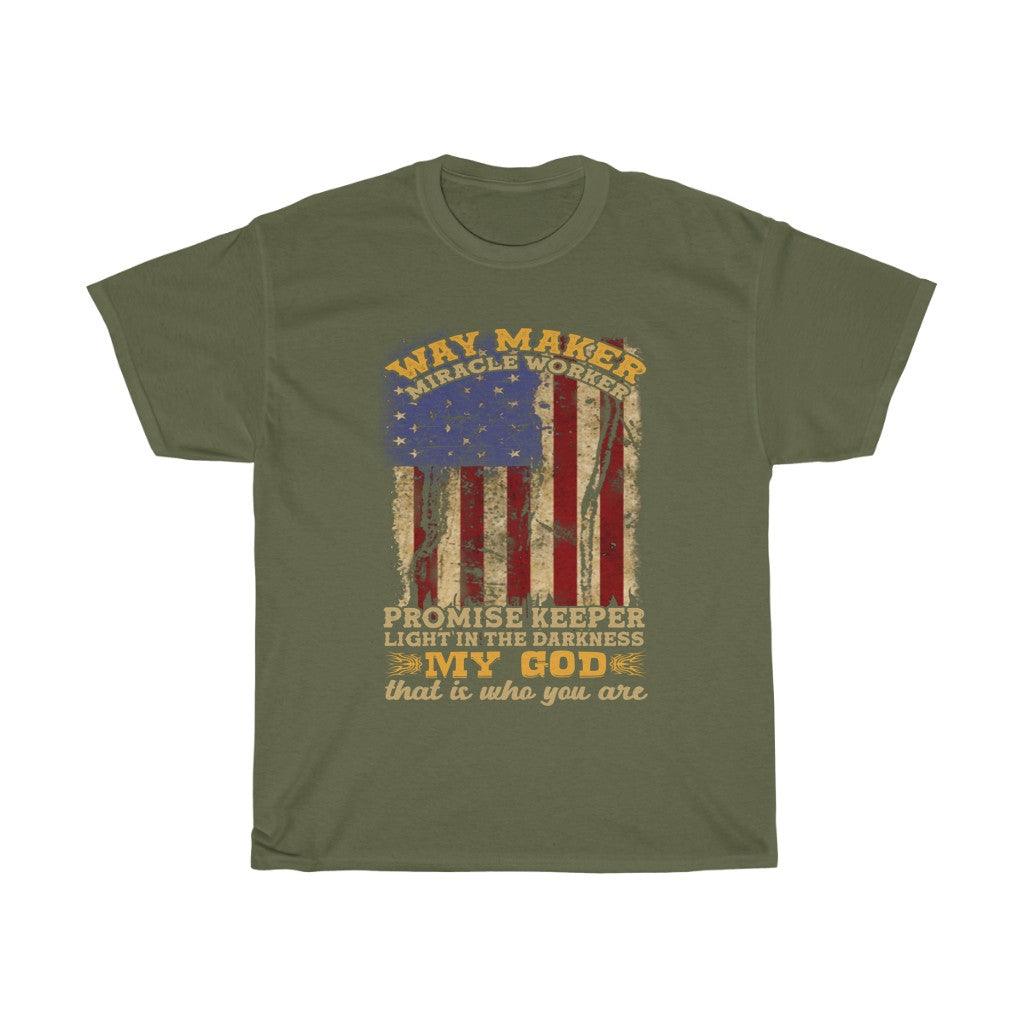 Way Maker, Miracle Worker, Promise Keeper - Light in the Darkness T-shirt - Military Republic