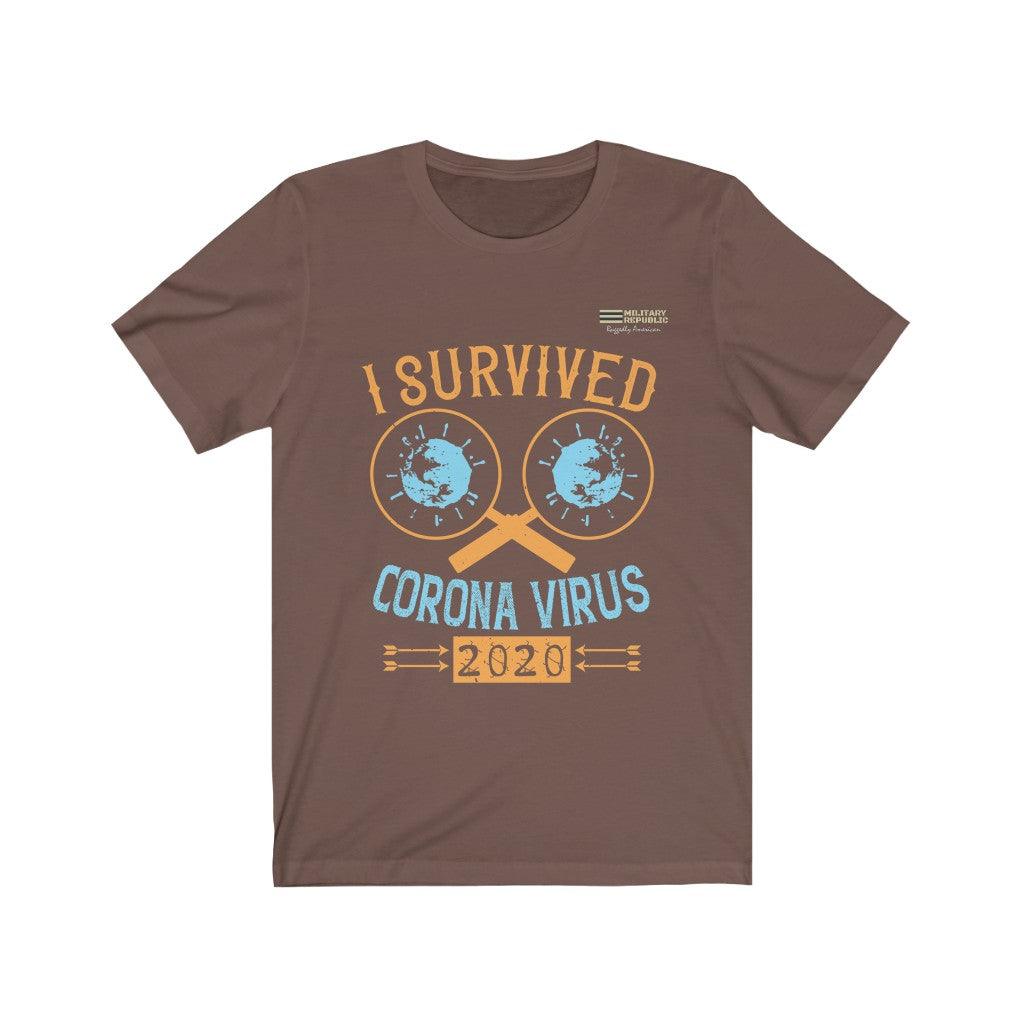 I Survived Corona Virus 2020 - Lens and Arrow T-shirt - Military Republic