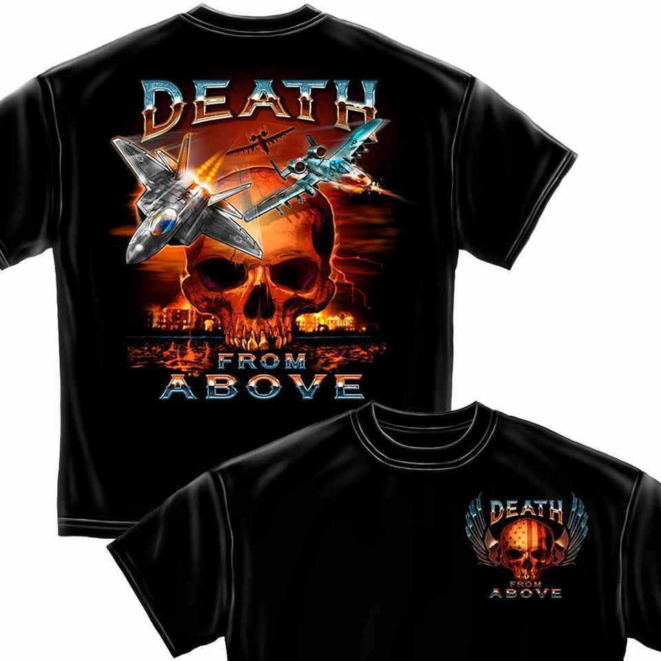 2nd Amendment Death from Above T Shirt-Military Republic
