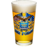 Air Force Double Flag Pint Glasses-Military Republic