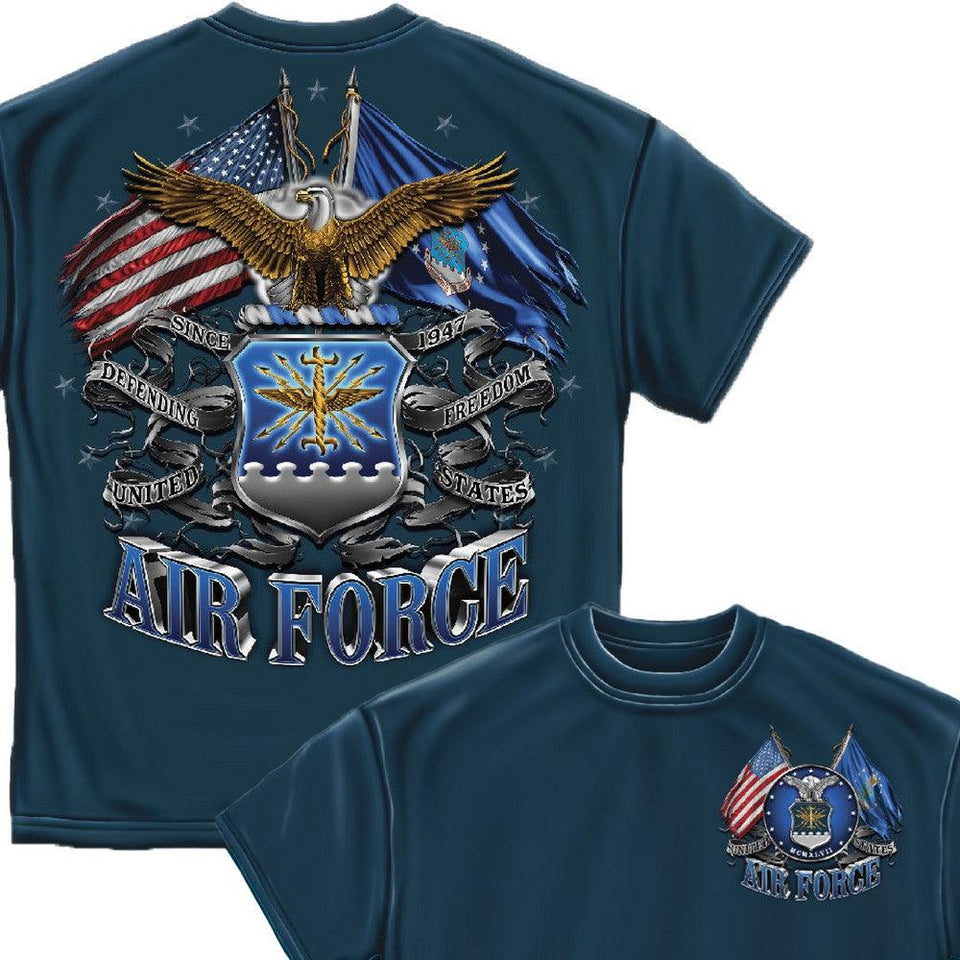 Air Force Double Flag T-Shirt-Military Republic