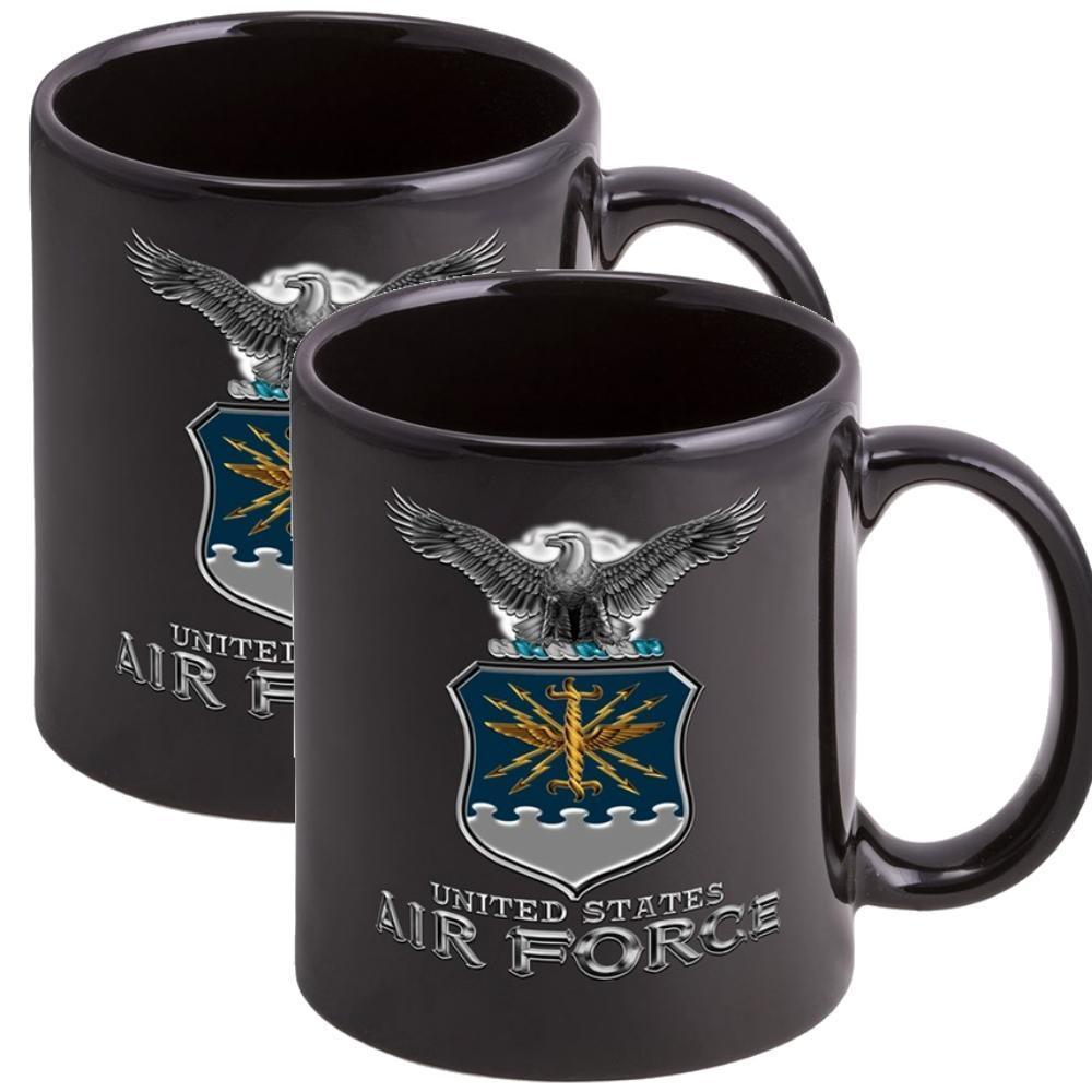 Air Force Missile Stoneware Mug Set - Black - Military Republic