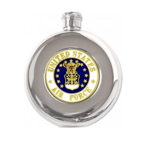 Air Force Stainless Steel Flask Round (5oz) - Military Republic
