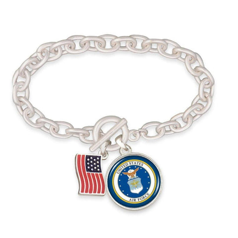 Air Force Toggle Bracelet with American Flag-Military Republic