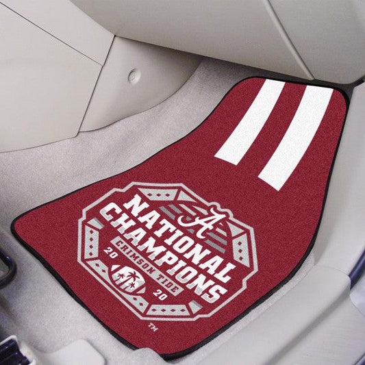 Alabama 2Pk Carpet Car Mat Set - Red - Military Republic