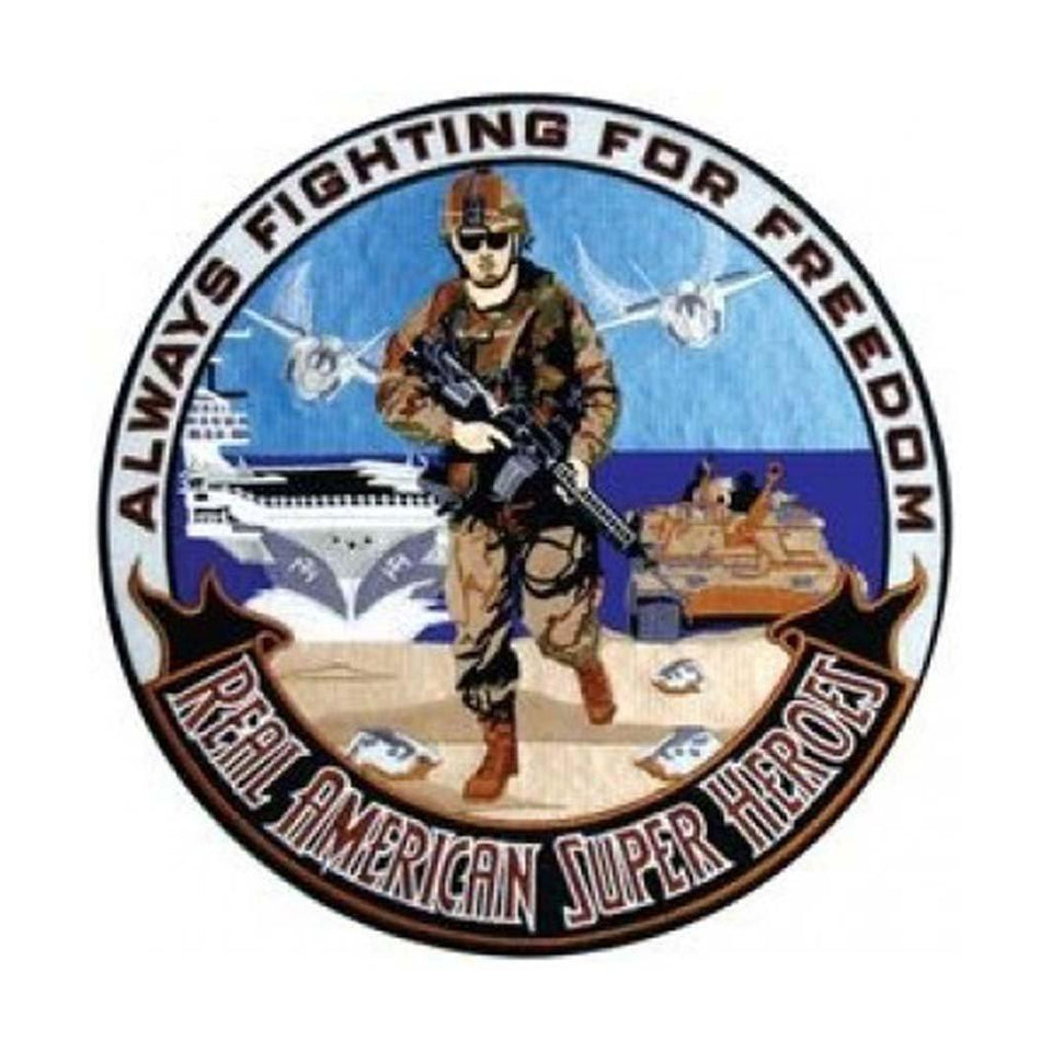 Always Fighting for Freedom Back Patch (12 inch) - Military Republic