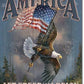 America - Let Freedom Reign Tin Sign-Military Republic