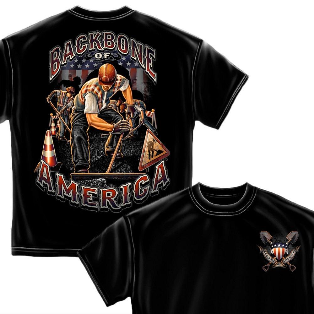 American Construction Worker T-Shirt-Military Republic