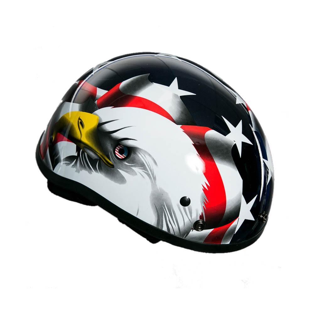 American Eagle Flag Patriotic Motorcycle Half Helmet - Military Republic