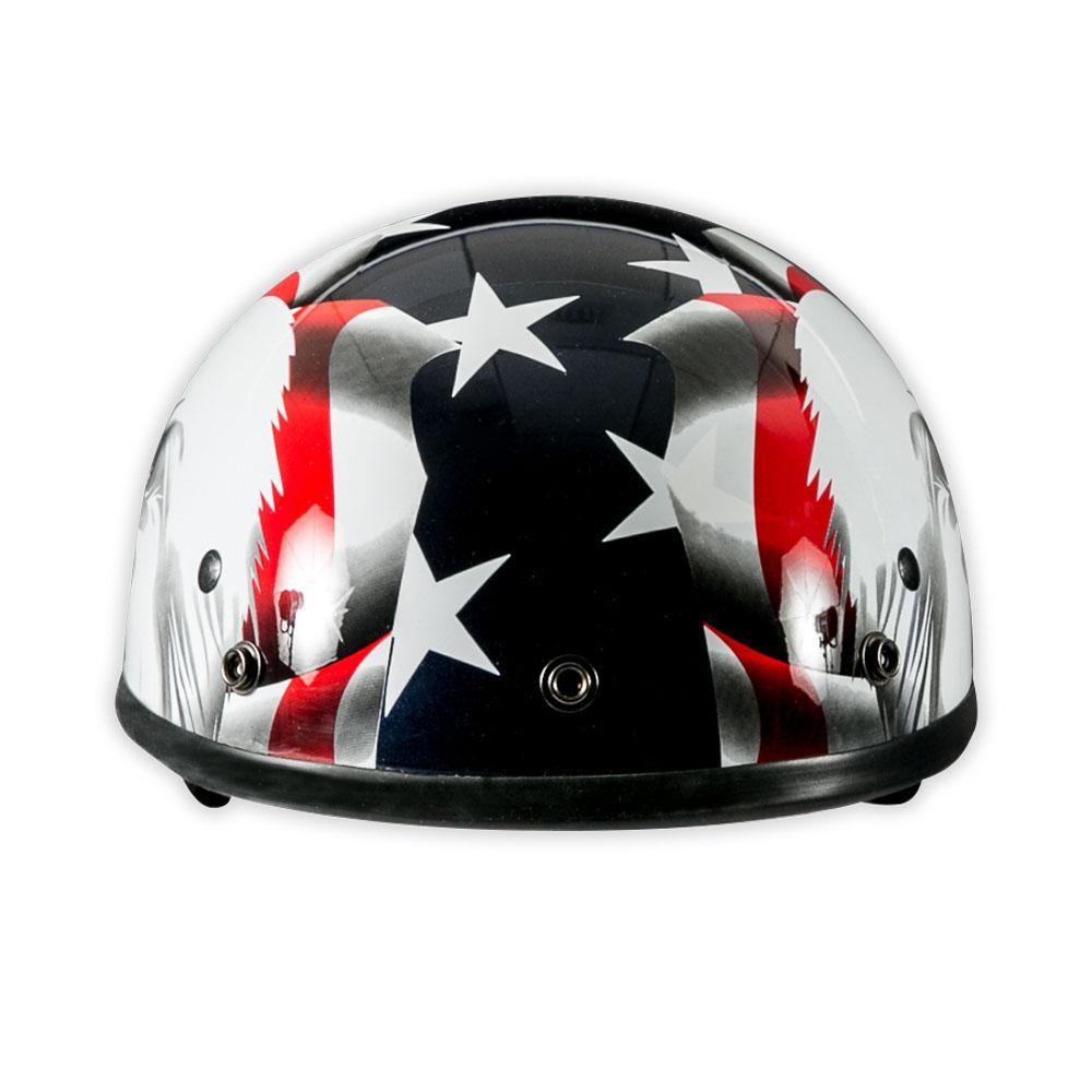 American Eagle Flag Patriotic Motorcycle Half Helmet - Military Republic