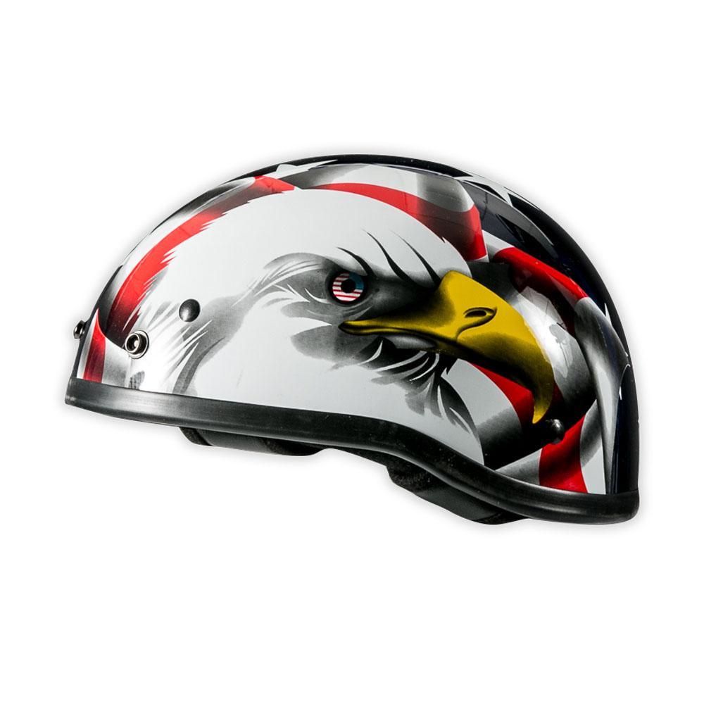 American Eagle Flag Patriotic Motorcycle Half Helmet - Military Republic