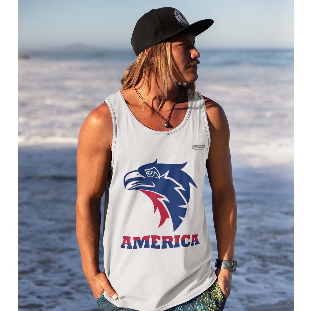 American Eagle Unisex Jersey Tank Top - Military Republic