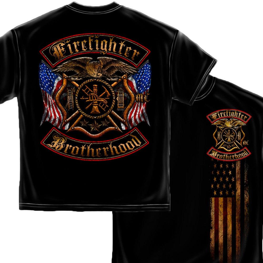 American Firefighter Brotherhood T Shirt-Military Republic