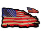 Vintage Waving American Flag Embroidered Iron on Patch - Military Republic
