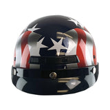 American Flag Patriotic Motorcycle Half Helmet - Military Republic