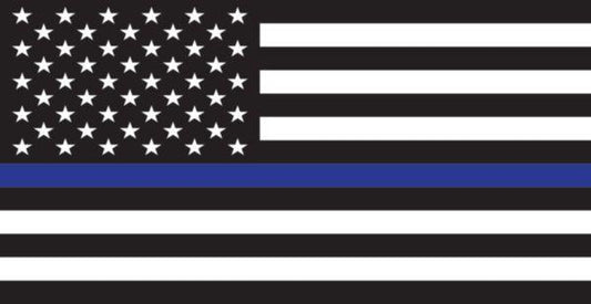 American Flag Thin Blue Line 4.5" x 2.33" Decal - Military Republic