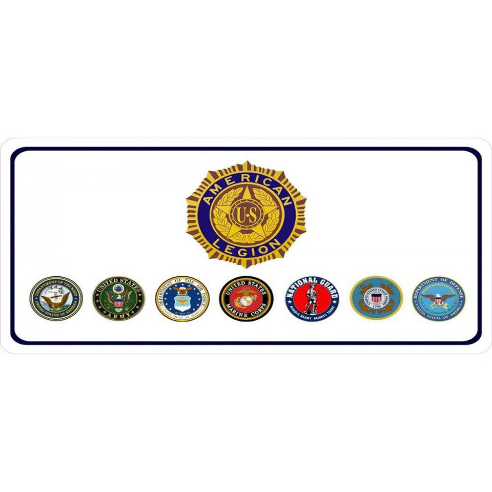 American Legion Photo License Plate - Military Republic