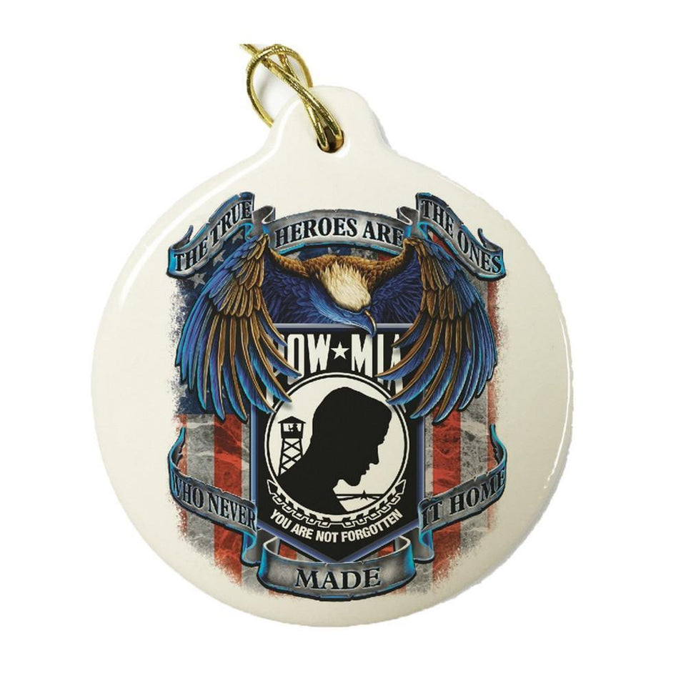 American Patriot Set Of 4 Christmas Ornaments - Military Republic