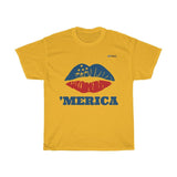 American Patriotic Lips 'Merica T-shirt - Military Republic