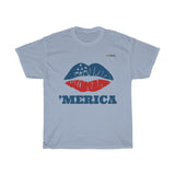 American Patriotic Lips 'Merica T-shirt - Military Republic