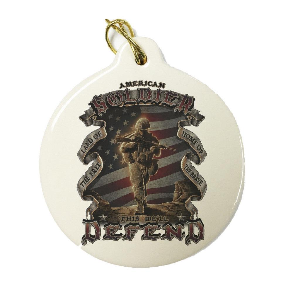 American Soldier Christmas Ornament-Military Republic