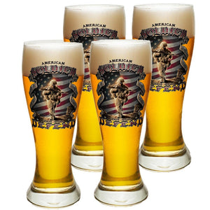 American Soldier Pilsner Glass Set-Military Republic