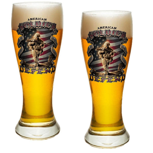 American Soldier Pilsner Glass Set-Military Republic