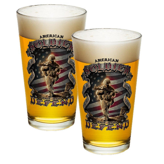 American Soldier Pint Glasses-Military Republic