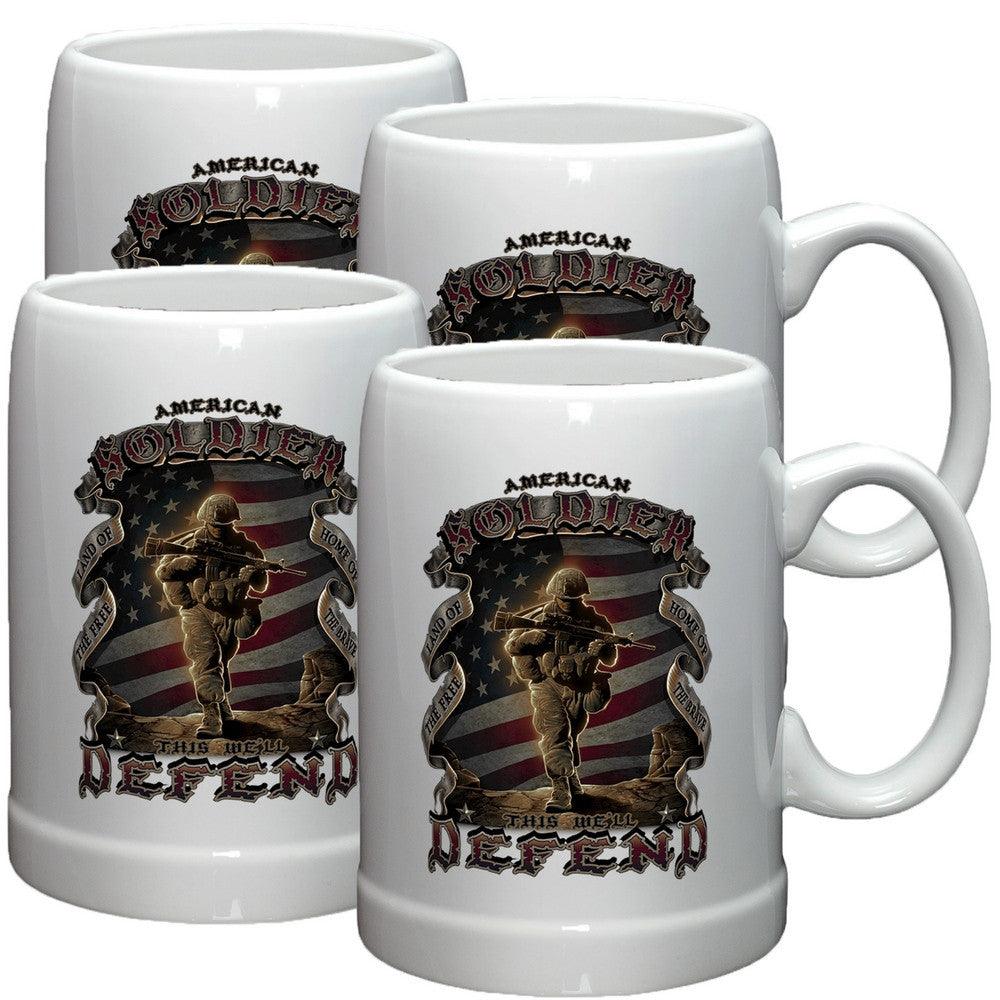 American Soldier Stoneware Mug Set-Military Republic