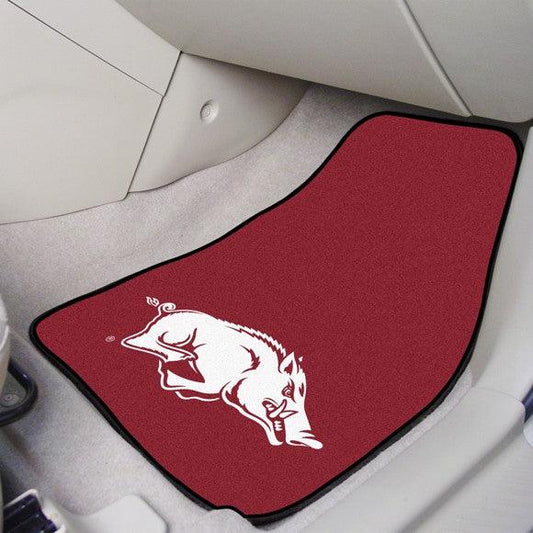 University of Arkansas 2Pk Carpet Car Mat Set - Military Republic