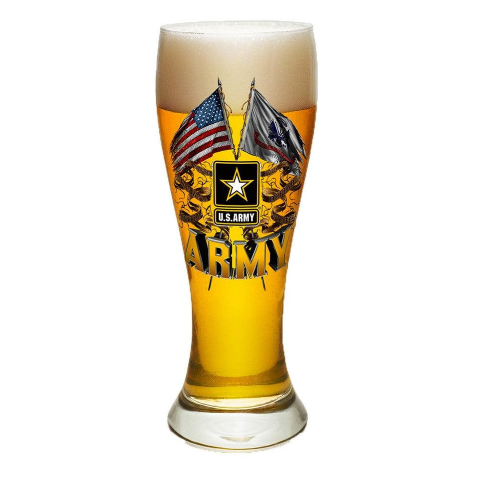 Army Double Flag Pilsner Glass Set-Military Republic