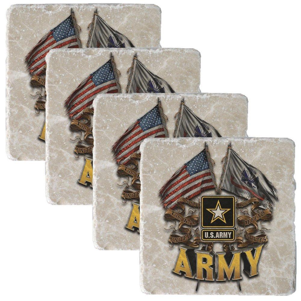 Army Double Flag Pint Glasses-Military Republic
