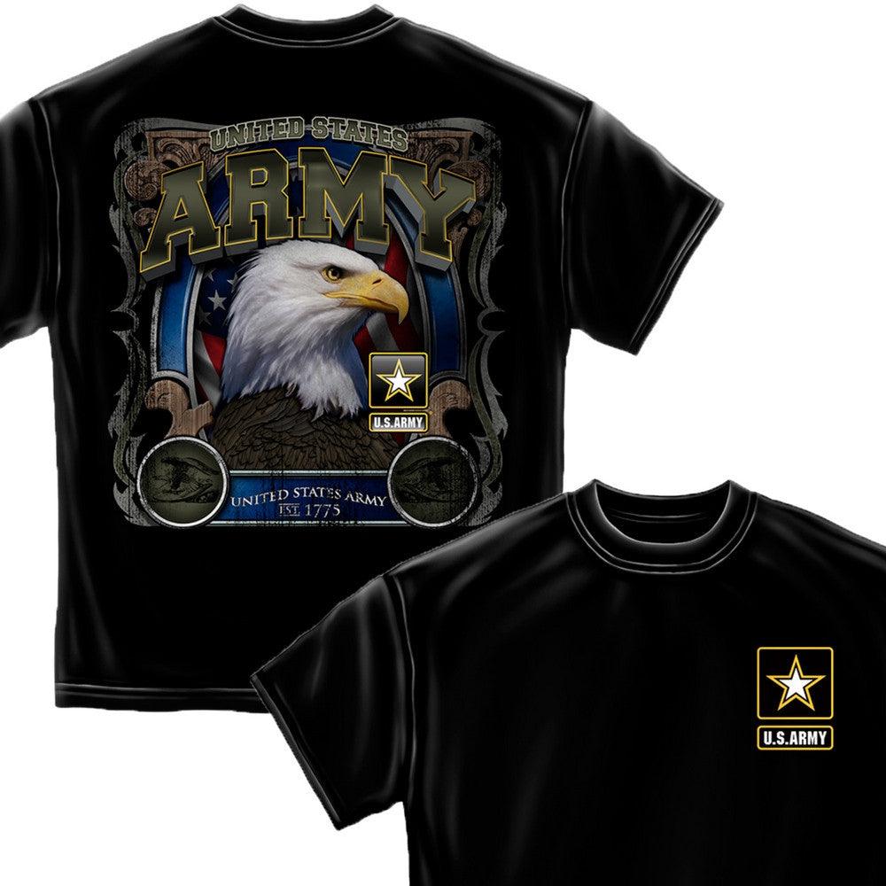 Army Eagle In Stone T Shirt-Military Republic