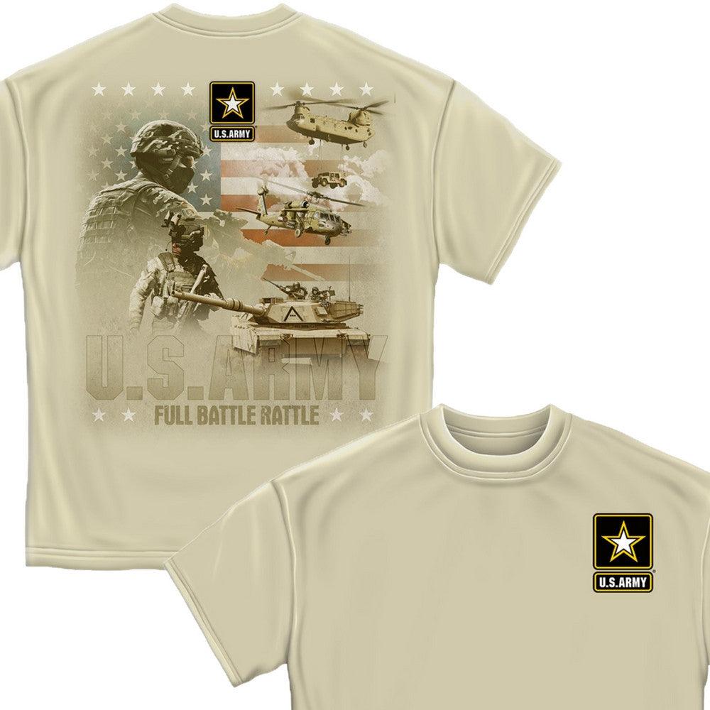 Army Full Battle Rattle T Shirt-Military Republic