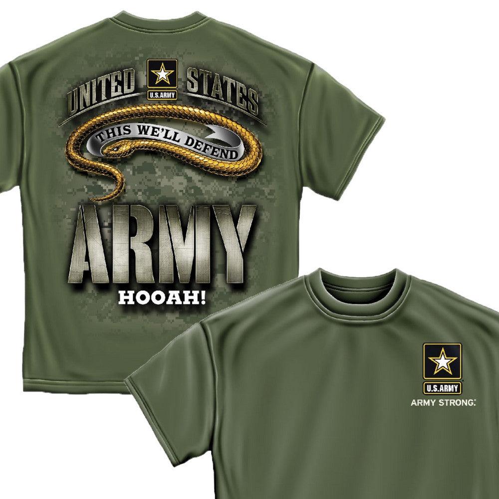 Army Hooah Camo T-Shirt-Military Republic