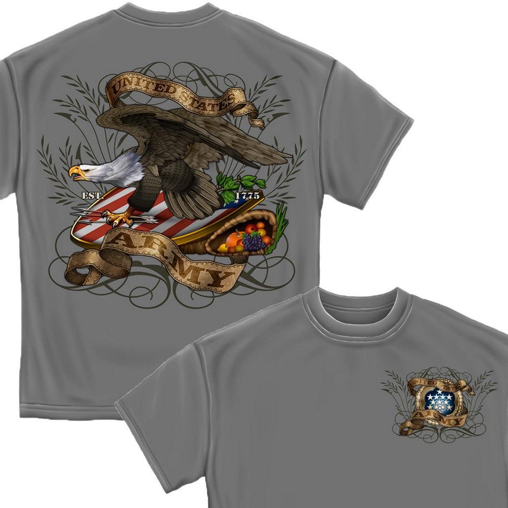 Army Shield And Eagle T-Shirt-Military Republic