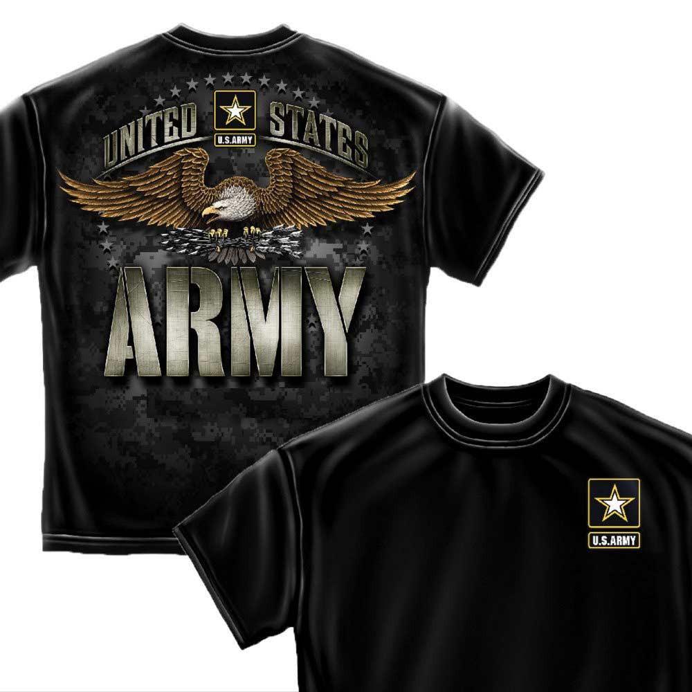 Army Strong Black T-Shirt-Military Republic