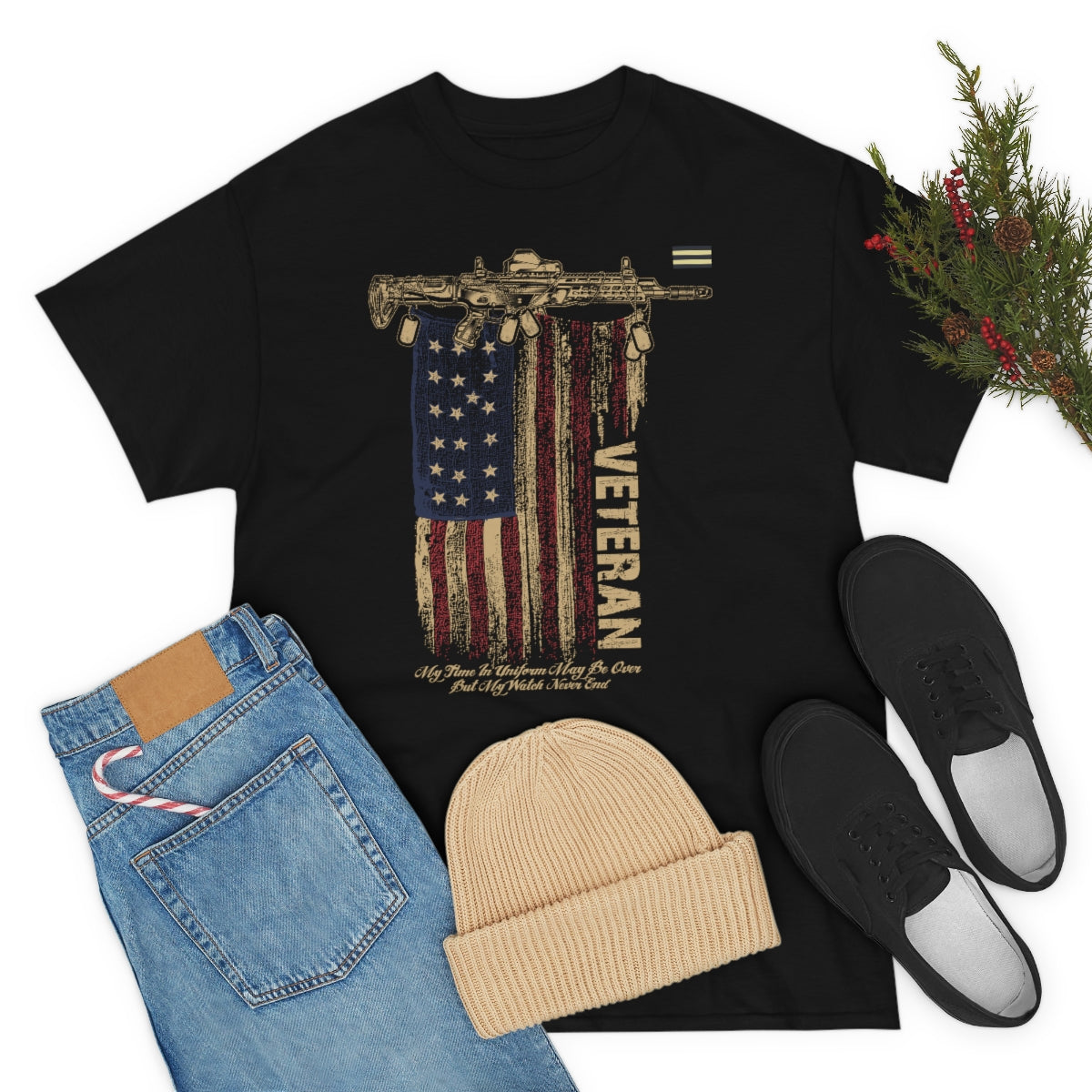 Patriotic US Flag Design T-shirt