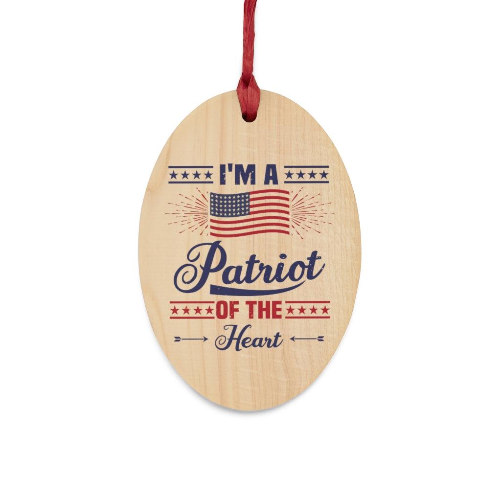 I'm A Patriot By Heart  Christmas Ornament - Military Republic
